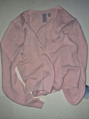 Mondor 1804 Ballerina Pink Women's Wrap Knit Sweater NWT Medium